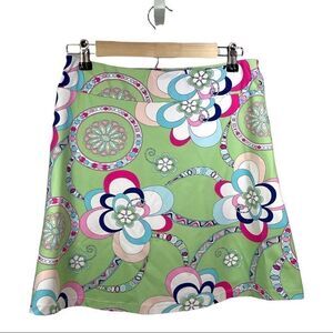 MELLY M Women’s Resort Wear Floral Paisley Print Mini Skirt Green Size Small